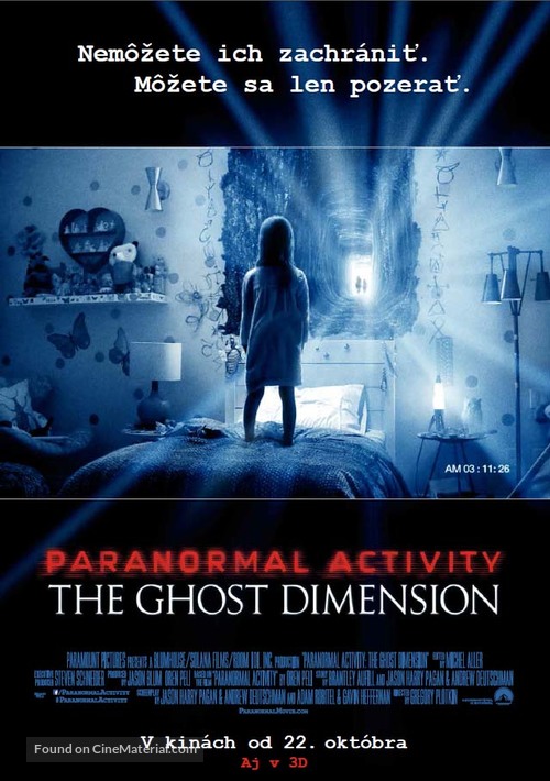 Paranormal Activity: The Ghost Dimension - Slovak Movie Poster