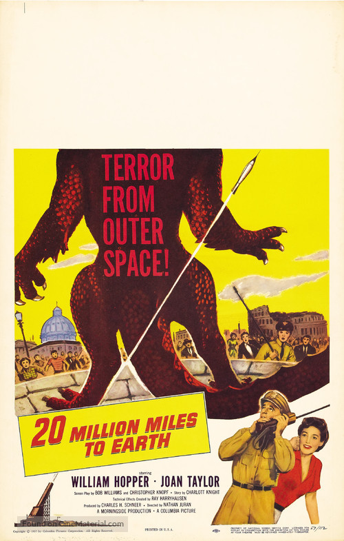 20 Million Miles to Earth - Movie Poster