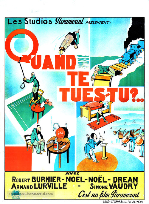 Quand te tues-tu? - Belgian Movie Poster