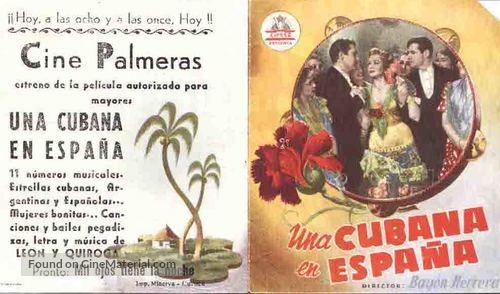 Una cubana en Espa&ntilde;a - Spanish Movie Poster