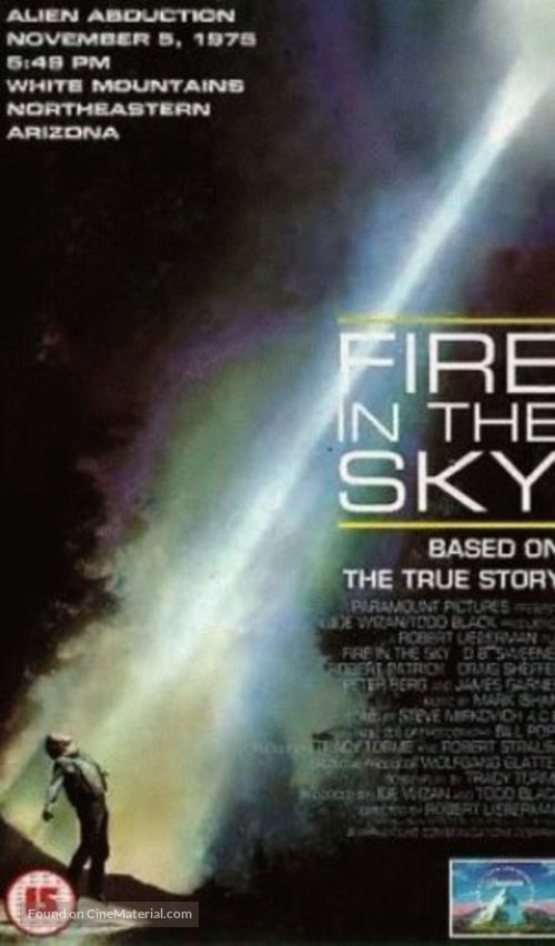 Fire in the Sky - British VHS movie cover