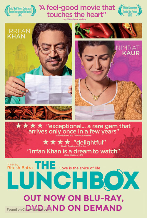 The Lunchbox - British Video release movie poster