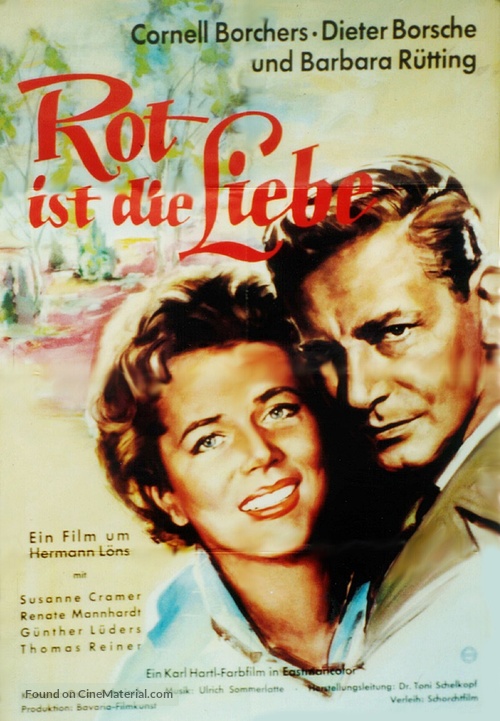 Rot ist die Liebe - German Movie Poster