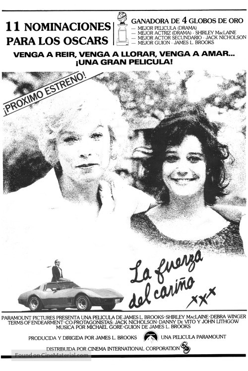 Terms of Endearment - Spanish Movie Poster