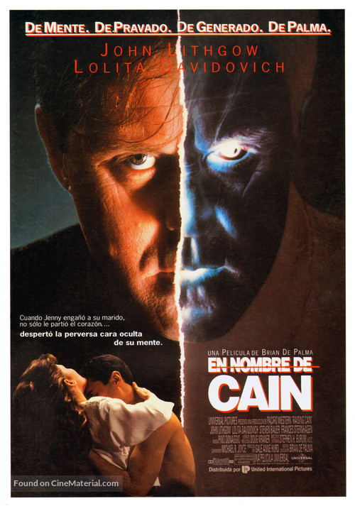Raising Cain - Spanish Movie Poster