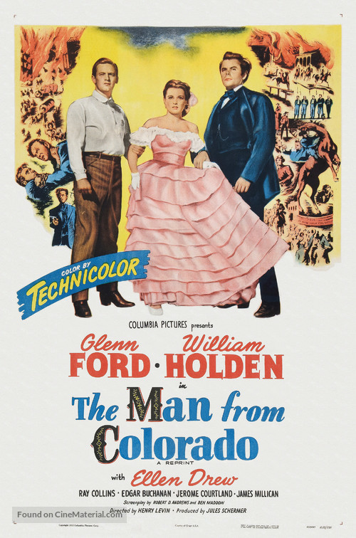 The Man from Colorado - Re-release movie poster