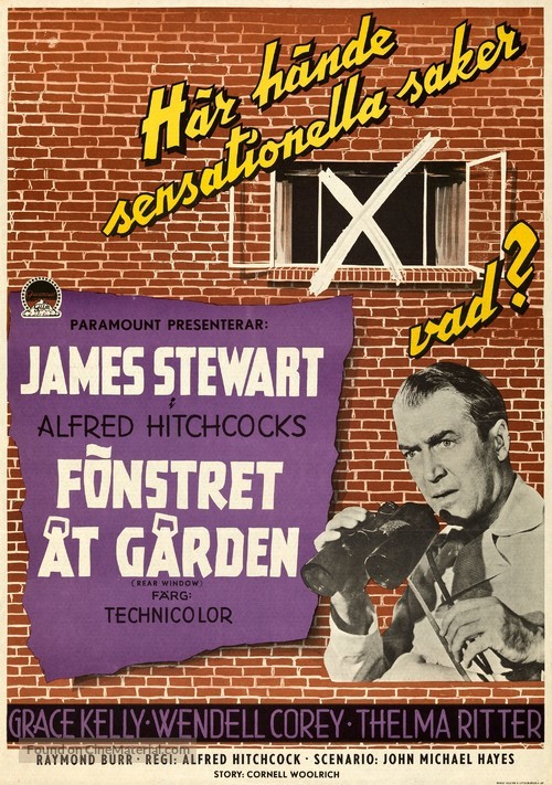 Rear Window - Swedish Movie Poster