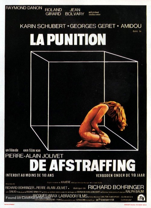 La punition - Belgian Movie Poster