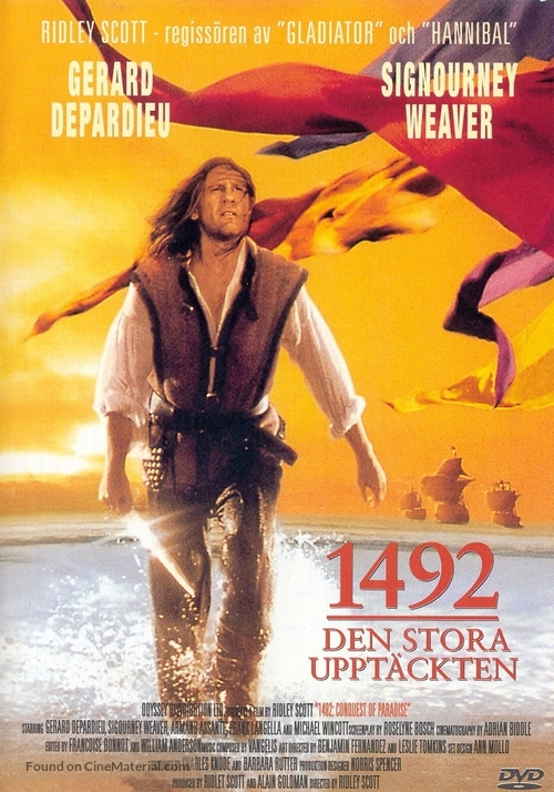 1492: Conquest of Paradise - Swedish DVD movie cover