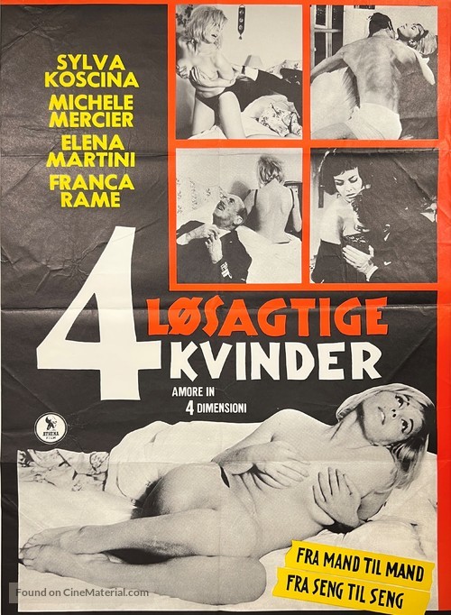 Amore in quattro dimensioni - Danish Movie Poster