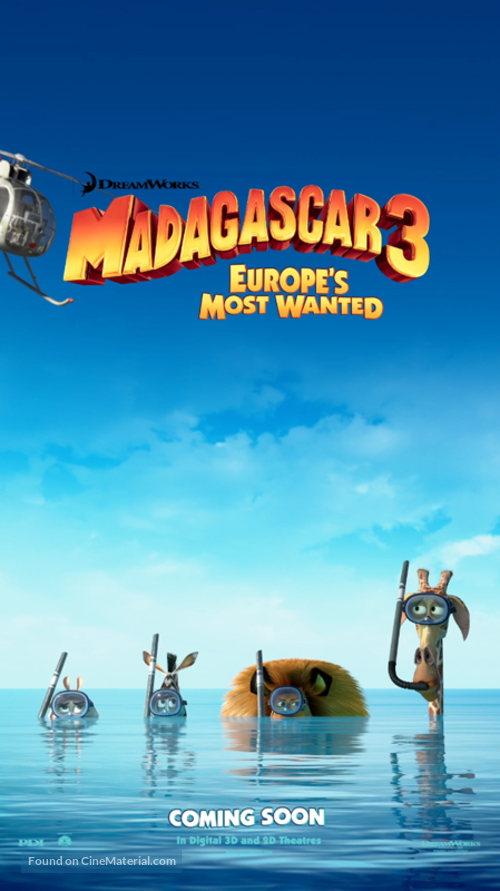 Madagascar 3: Europe&#039;s Most Wanted - Movie Poster
