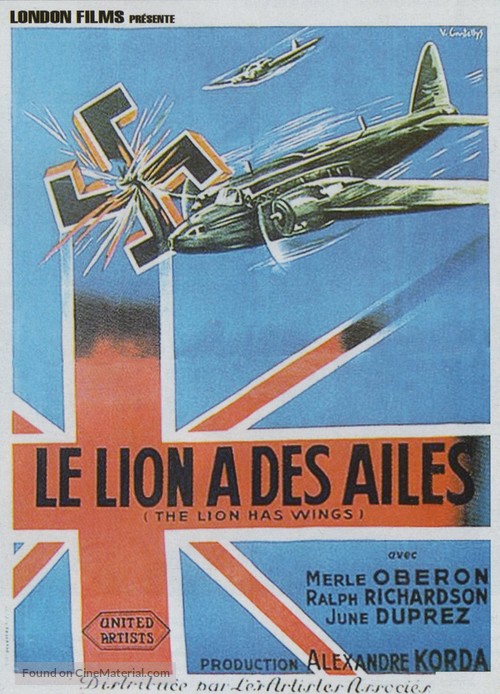 The Lion Has Wings - French Movie Poster