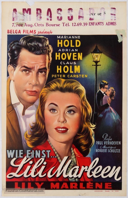 ...wie einst Lili Marleen - Belgian Movie Poster