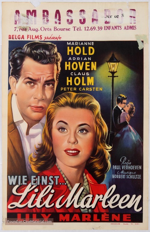 ...wie einst Lili Marleen - Belgian Movie Poster