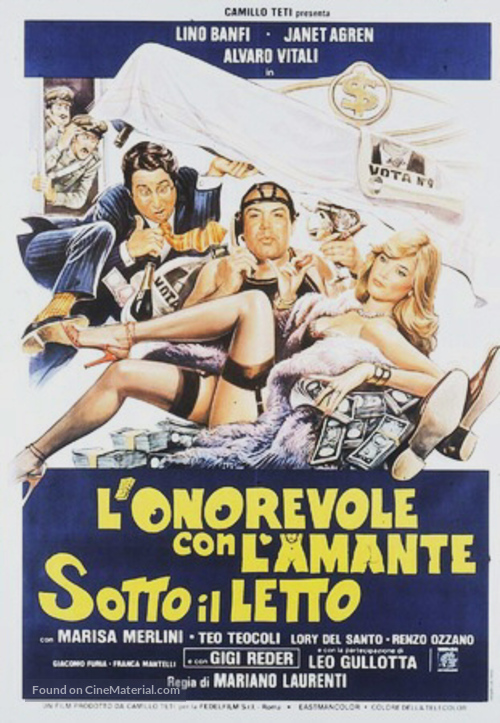 L&#039;onorevole con l&#039;amante sotto il letto - Italian Theatrical movie poster