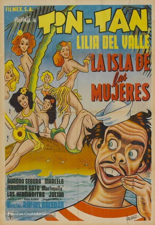 La isla de las mujeres - Mexican Movie Poster