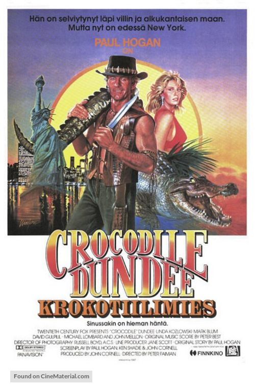 Crocodile Dundee - Finnish Movie Poster