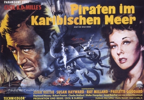 Reap the Wild Wind - German Movie Poster