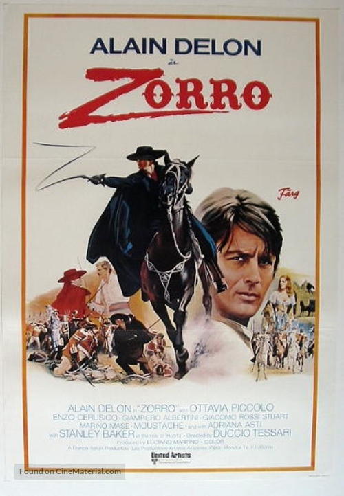 Zorro - Swedish Movie Poster