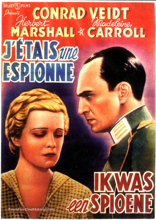 I Was a Spy - Belgian Movie Poster