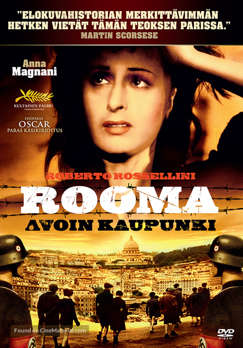 Roma, citt&agrave; aperta - Finnish DVD movie cover