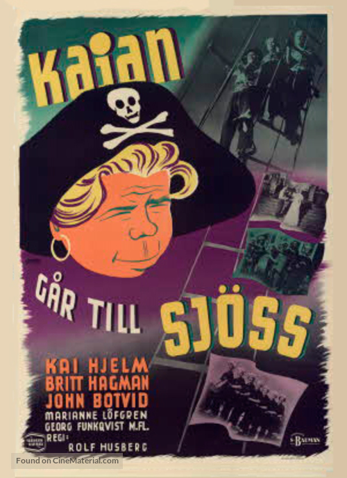 Kajan g&aring;r till sj&ouml;ss - Swedish Movie Poster