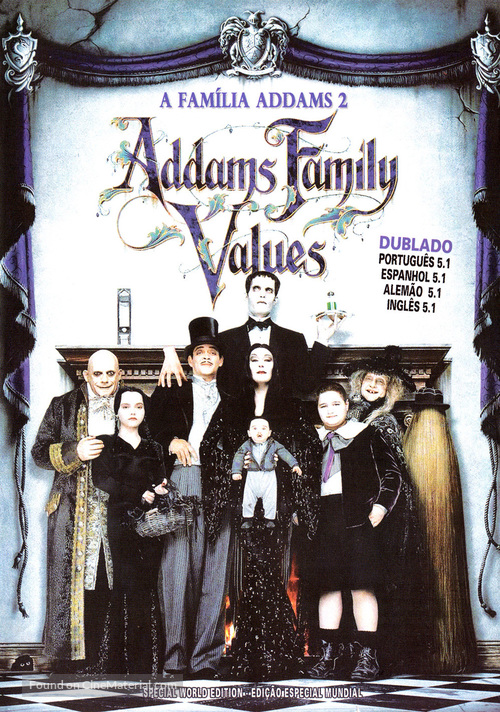 Addams Family Values - Brazilian DVD movie cover