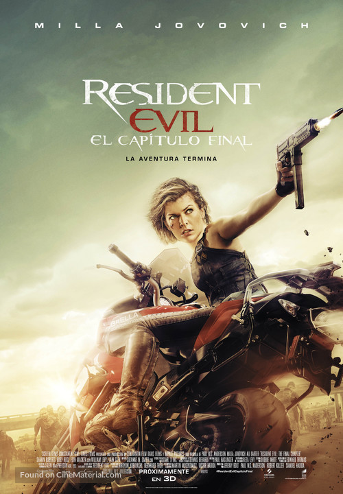 Resident Evil: The Final Chapter - Spanish Movie Poster