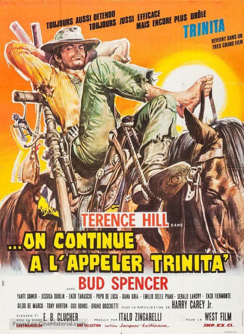 ...continuavano a chiamarlo Trinit&agrave; - French Movie Poster