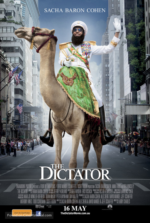 The Dictator - Australian Movie Poster