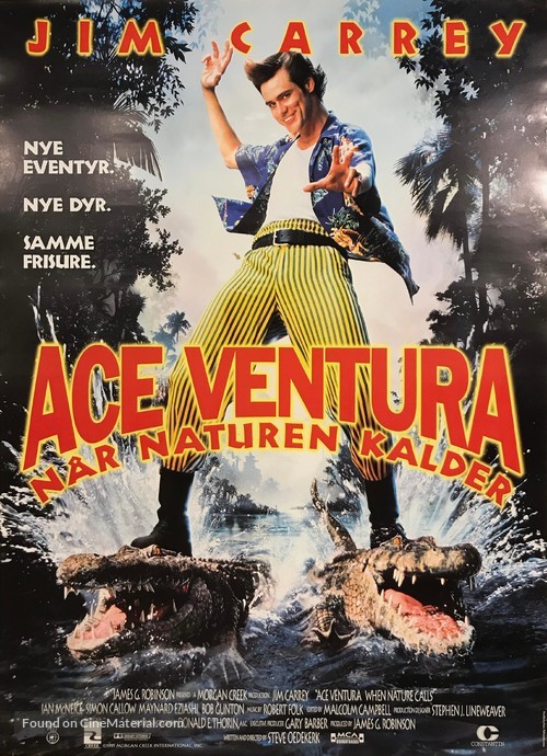 Ace Ventura: When Nature Calls - Danish Movie Poster