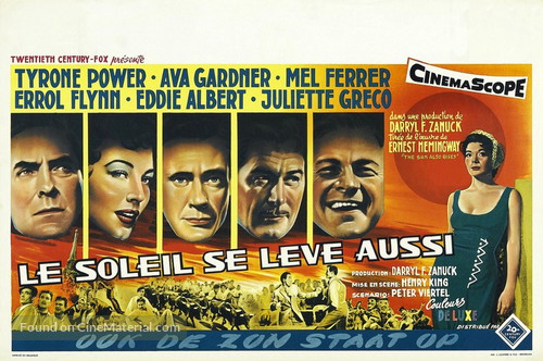 The Sun Also Rises - Belgian Movie Poster