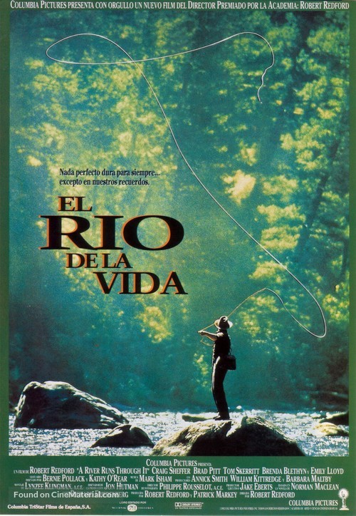 A River Runs Through It - Spanish Movie Poster