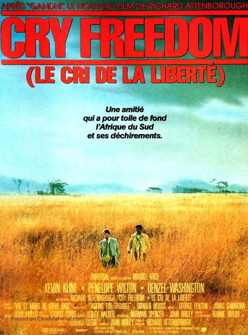 Cry Freedom - French Movie Poster