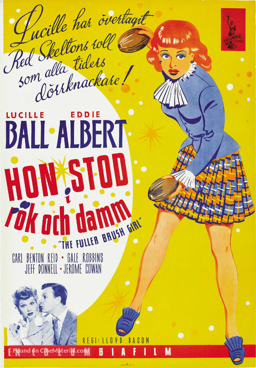 The Fuller Brush Girl - Swedish Movie Poster