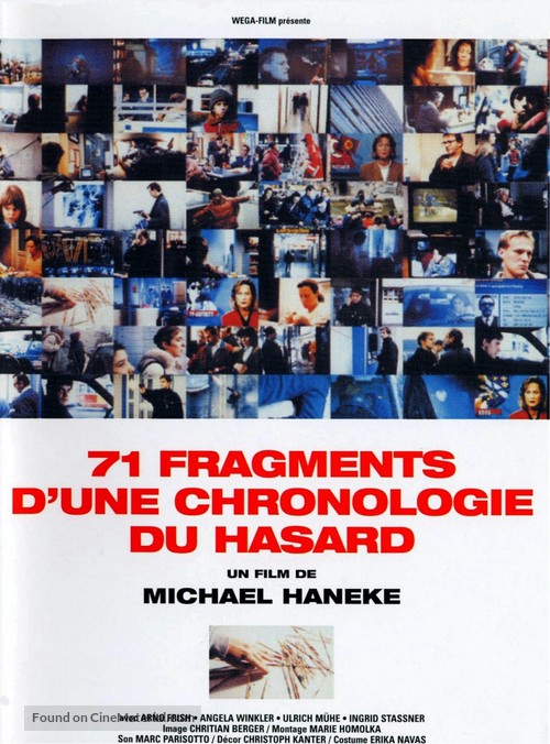 71 Fragmente einer Chronologie des Zufalls - French Movie Poster