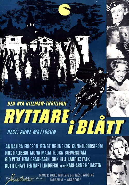 Ryttare i bl&aring;tt - Swedish Movie Poster