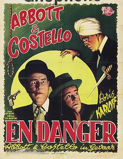 Abbott and Costello Meet the Killer, Boris Karloff - Belgian Movie Poster