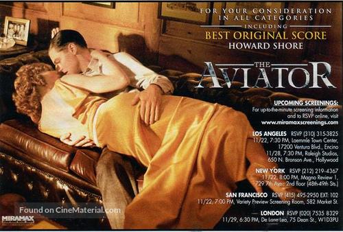 The Aviator - For your consideration movie poster
