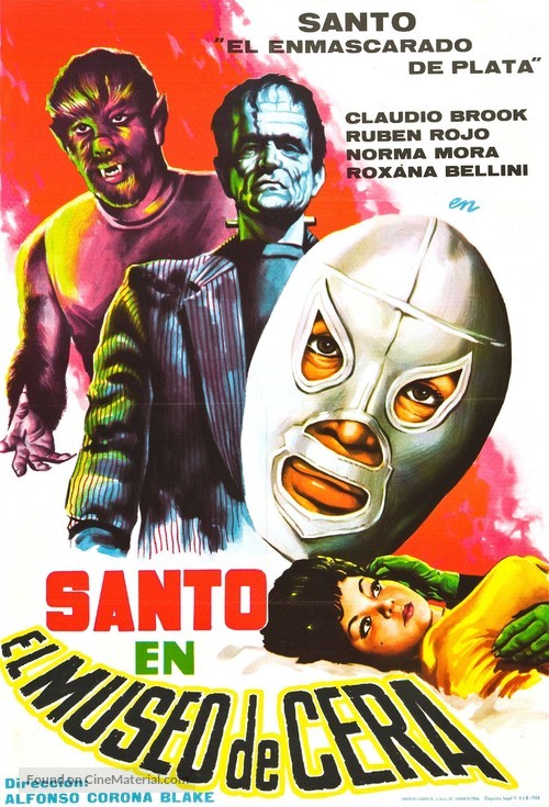 Santo en el museo de cera - Mexican Movie Poster