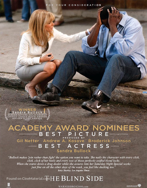 The Blind Side for your consideration poster