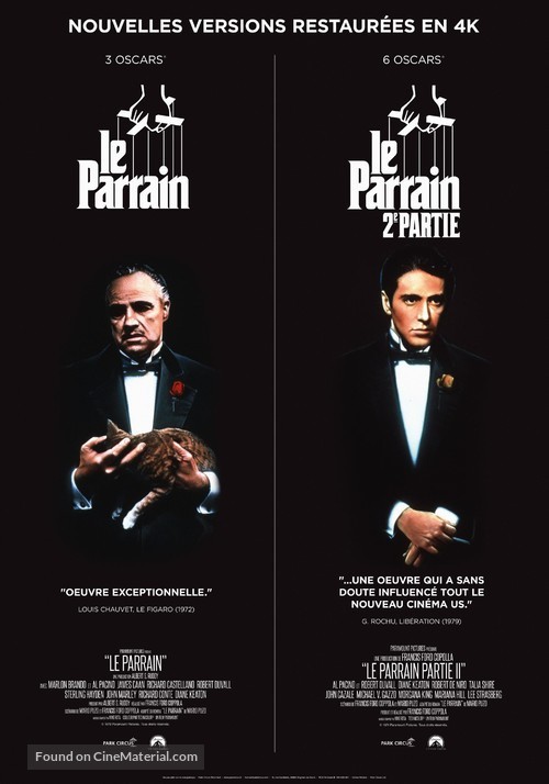 The Godfather - French Combo movie poster