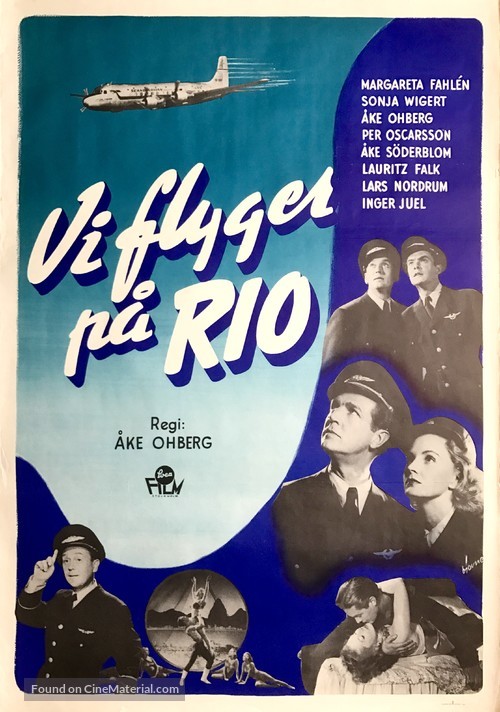 Vi flyger p&aring; Rio - Swedish Movie Poster