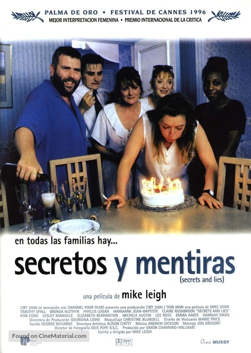 Secrets &amp; Lies - Spanish Movie Poster