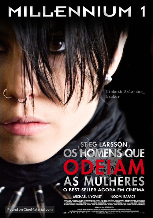 M&auml;n som hatar kvinnor - Portuguese Movie Poster