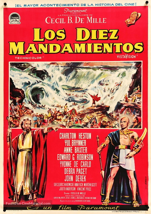 The Ten Commandments - Spanish Movie Poster