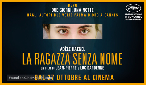 La fille inconnue - Italian Movie Poster