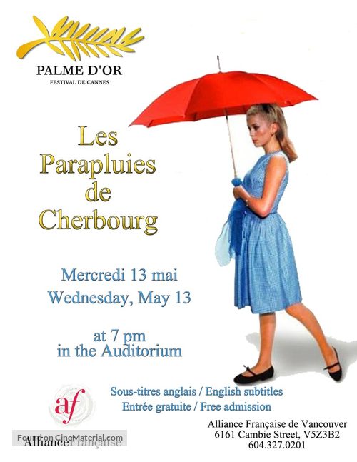 Les parapluies de Cherbourg - Canadian Movie Poster