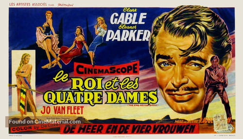 The King and Four Queens - Belgian Movie Poster