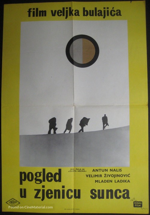 Pogled u zjenicu sunca - Yugoslav Movie Poster